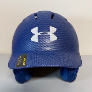 New Under Armour UABH2 100 Adult Baseball Batting Helmet Blue 6 1/2 7 1/2 ABS